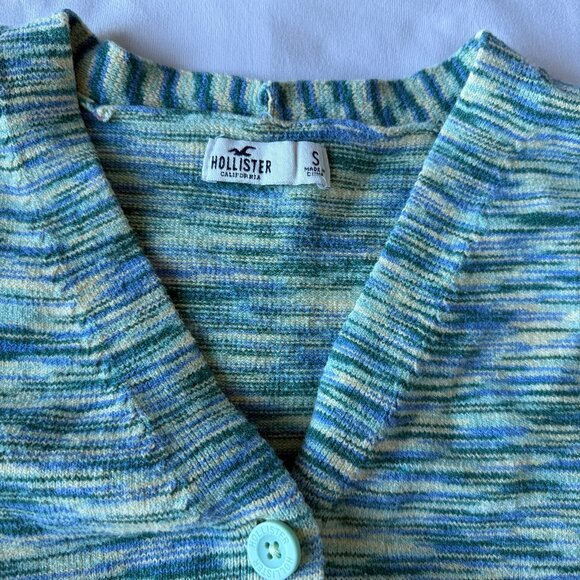 Hollister cardigan blue and green stripe size S - Picture 2 of 6